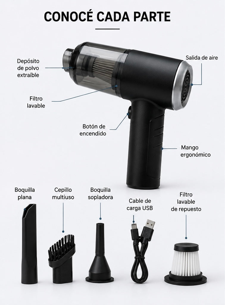 Aspiradora portátil 3 en 1, vista 8