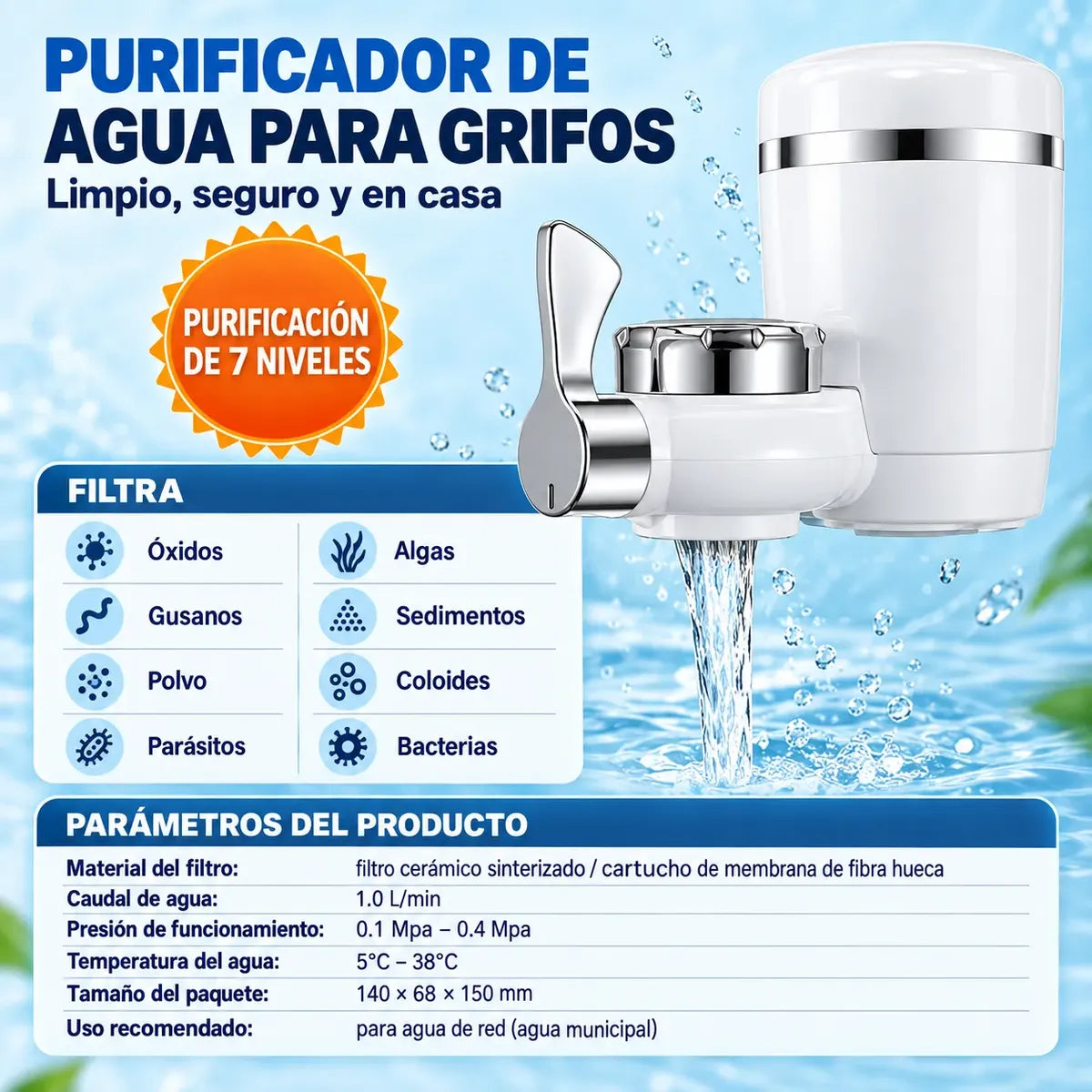 Purificador de agua para canilla, vista 3