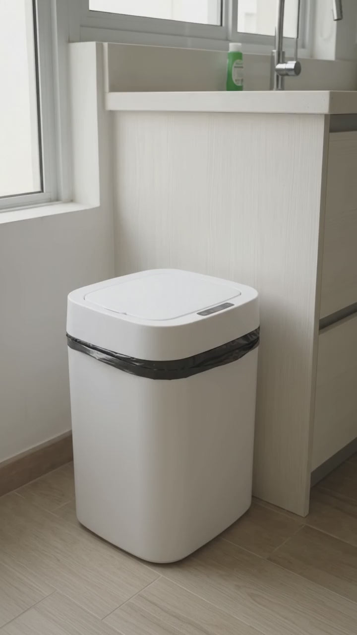 Tacho de basura inteligente con sensor, video